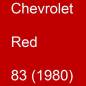 Preview: Chevrolet, Red, 83 (1980).